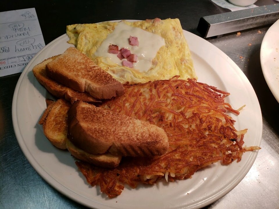 Ham and Cheese Omelette with Hasbrowns
